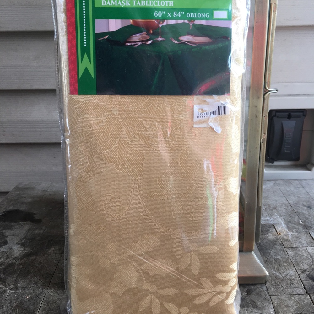 Gold Poinsettia Tablecloth